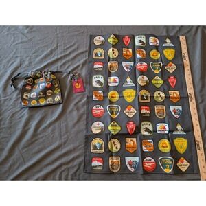 NEW Wanderlust RV Camping Patch Tea Kitchen Towel with Bag Scouting Gift 27x19